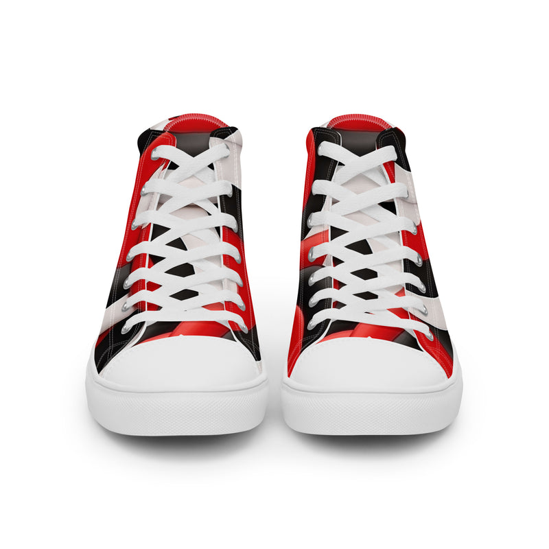 HA!LO Red Swoosh #353 — Men’s Canvas High Top