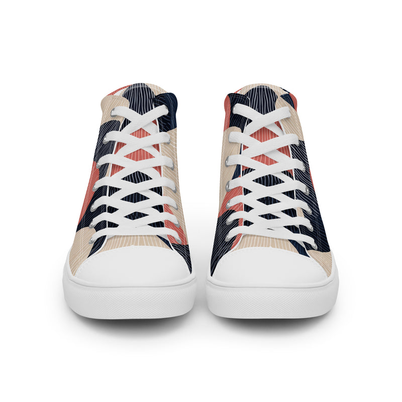 HA!LO Abstract Wave #357 — Men’s Canvas High Top
