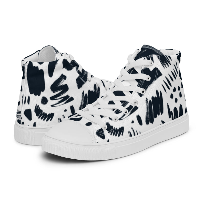 Ink Brush High Top #3 - Canvas High Top Sneakers | HA!LO