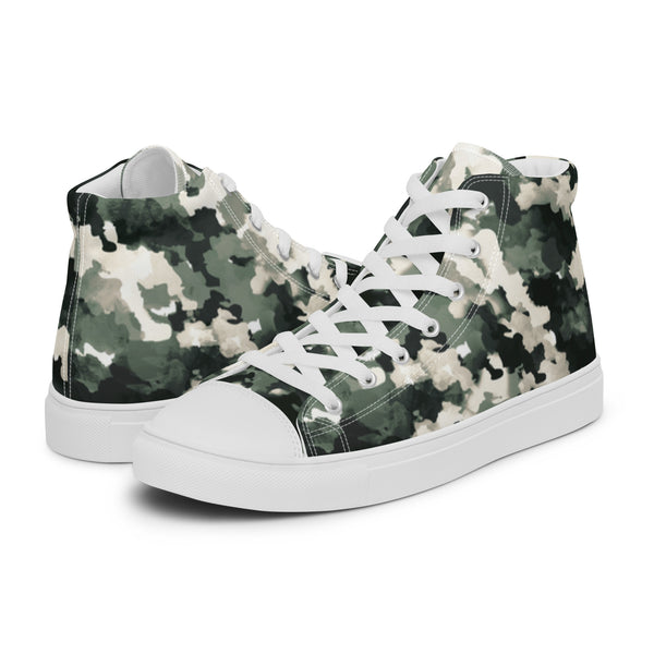 HA!LO Watercolor Camo #6 Men’s Canvas High Top Sneakers