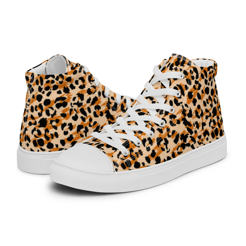 Cheetah Print High Top #15 - Canvas High Top Sneakers | HA!LO