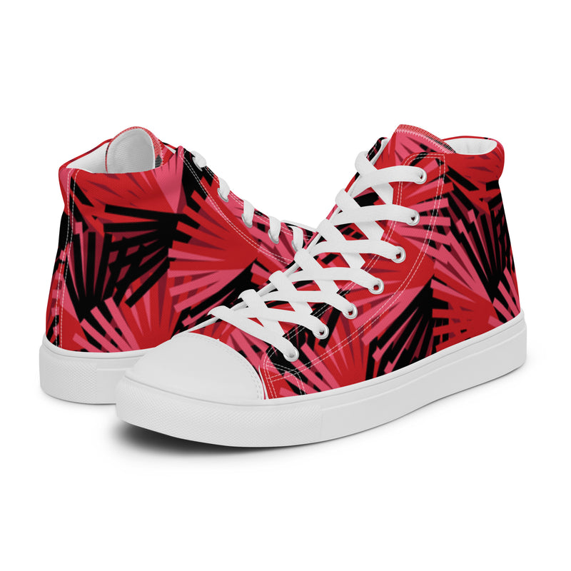 Red Palm High Top #20 - Canvas High Top Sneakers | HA!LO