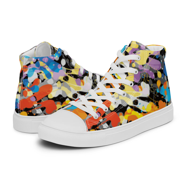 Abstract Collage High Top #26 - Canvas High Top Sneakers | HA!LO