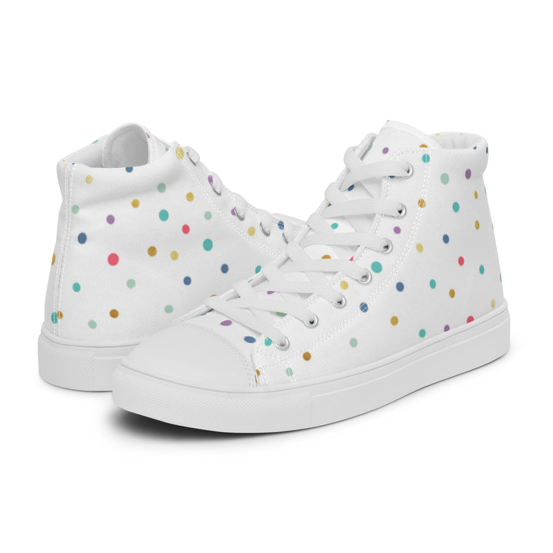 Rainbow Dot High Top #27 - Canvas High Top Sneakers | HA!LO
