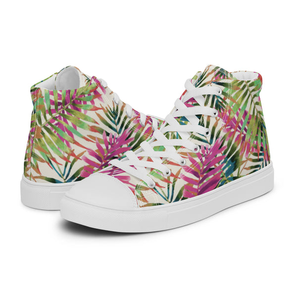 HA!LO Tropical Leaf #31 Men’s Canvas High Top Sneakers