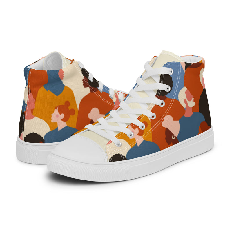 Abstract Faces High Top #32 - Canvas High Top Sneakers | HA!LO