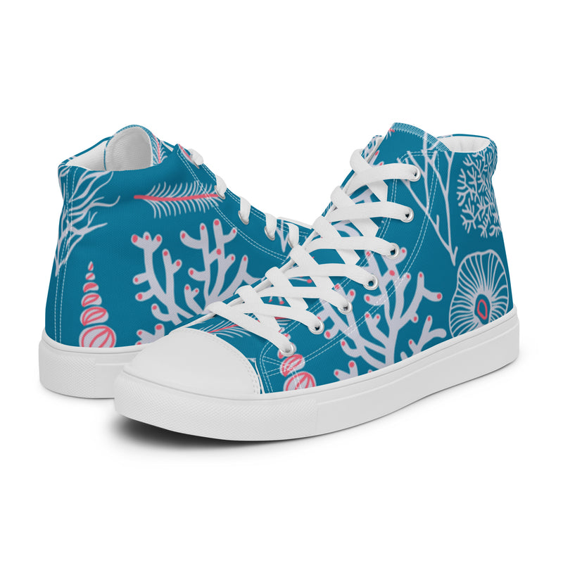 Ocean Coral High Top #35 - Canvas High Top Sneakers | HA!LO