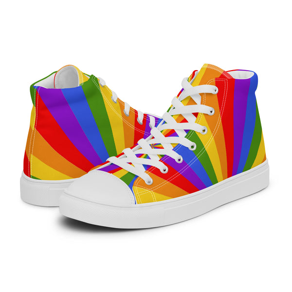 HA!LO Rainbow Pride #38 Men’s Canvas High Top Sneakers