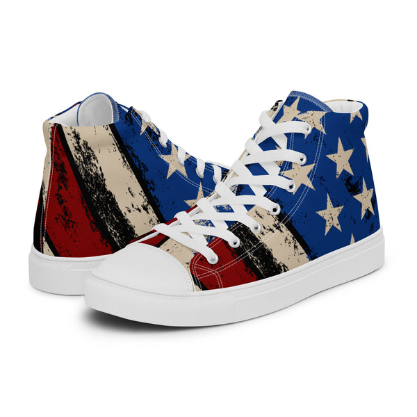 HA!LO American Flag #47 Men’s Canvas High Top Sneakers