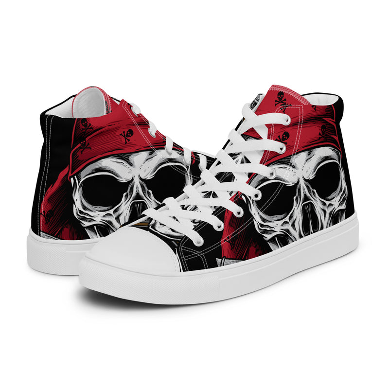 Red Skull High Top #160 - Canvas High Top Sneakers | HA!LO
