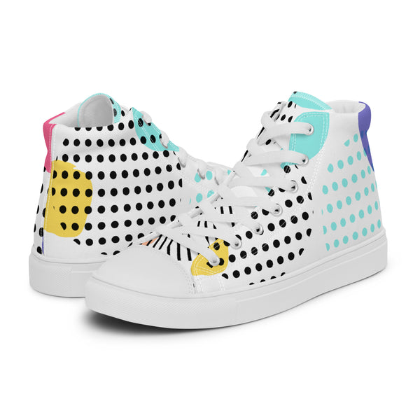 HA!LO Dot Pop #57 Men’s Canvas High Top Sneakers