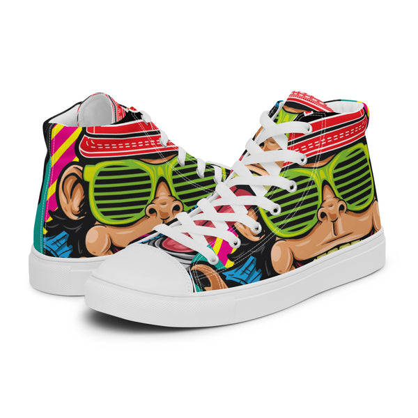 HA!LO Party Bear #63 Men’s Canvas High Top Sneakers