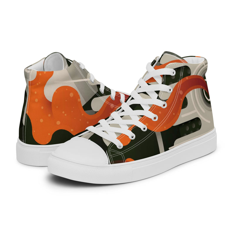 Abstract Camo High Top #66 - Canvas High Top Sneakers | HA!LO