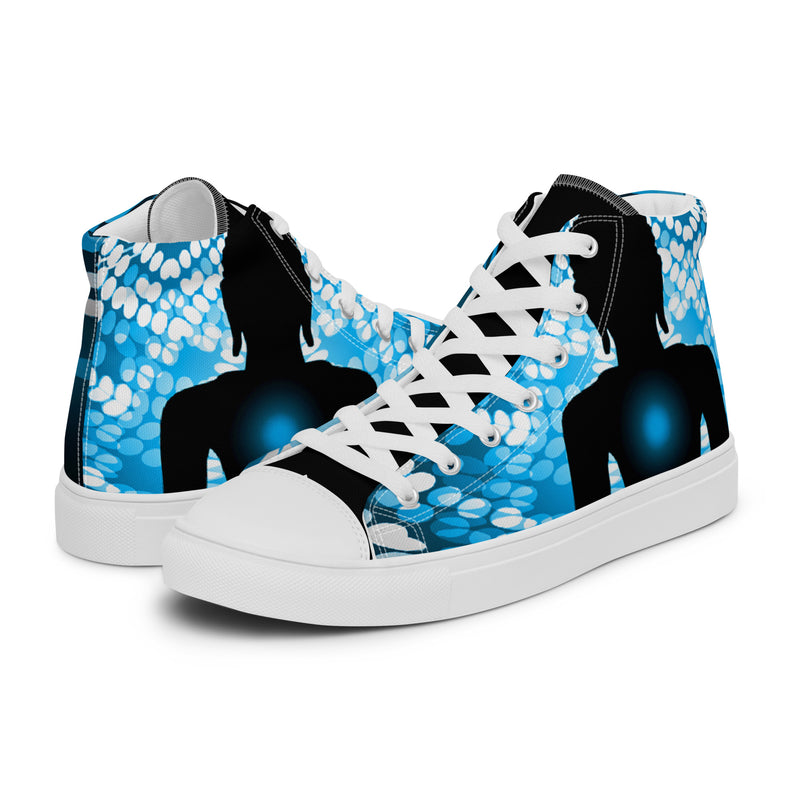 Blue Silhouette High Top #67 - Canvas High Top Sneakers | HA!LO
