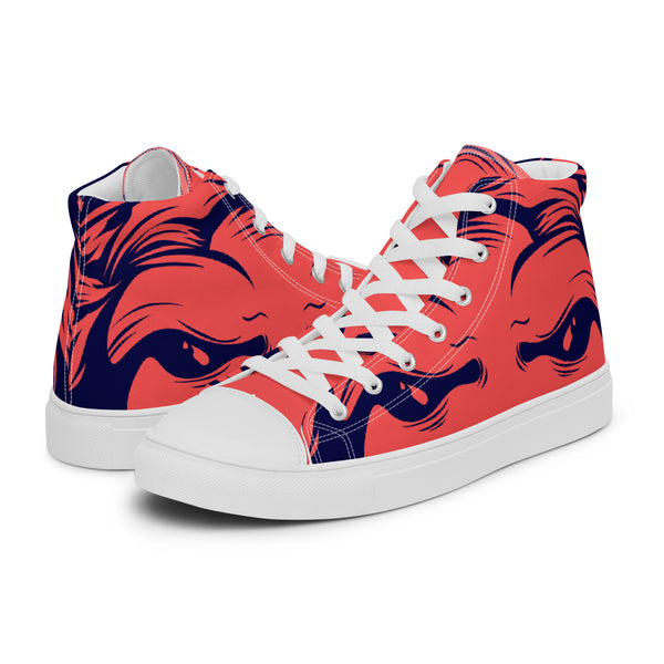 HA!LO Red Pop Art #80 Men’s Canvas High Top Sneakers