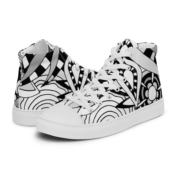 HA!LO Ink Study No. 1 #300 — Men's Canvas High Top