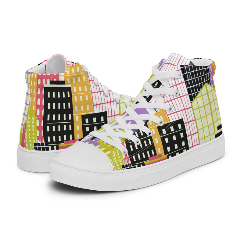 City Skyline High Top #93 - Canvas High Top Sneakers | HA!LO