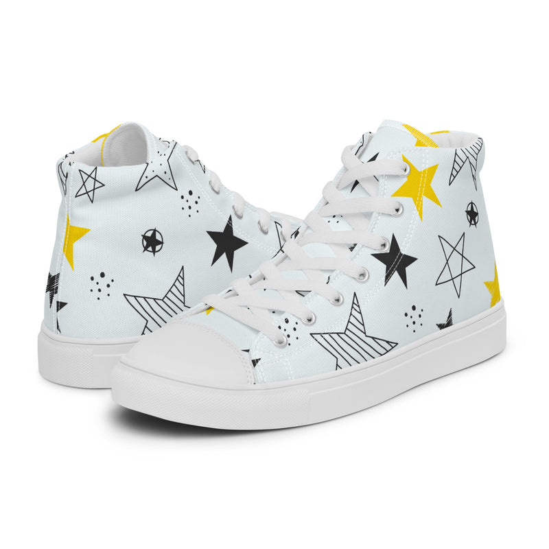 Star Doodle High Top #94 - Canvas High Top Sneakers | HA!LO