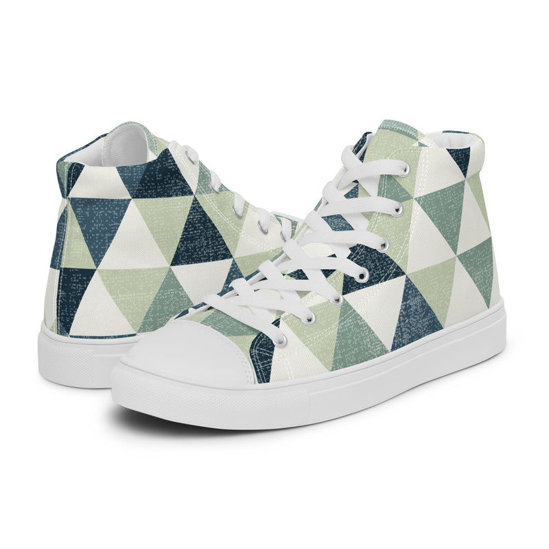 Geo Triangle High Top #96 - Canvas High Top Sneakers | HA!LO