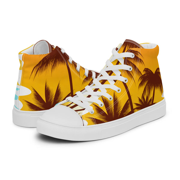 HA!LO Sunset Palm #97 Men’s Canvas High Top Sneakers