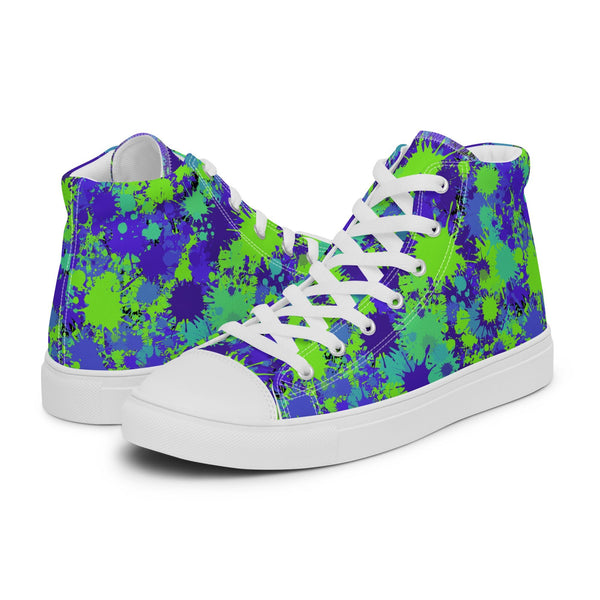 HA!LO Paint Splatter #122 Men’s Canvas High Top Sneakers