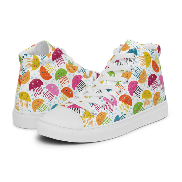HA!LO Jellyfish Fan #126 Men’s Canvas High Top Sneakers