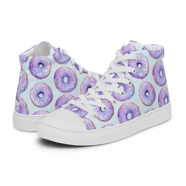 HA!LO Donut Sprinkle #132 Men’s Canvas High Top Sneakers