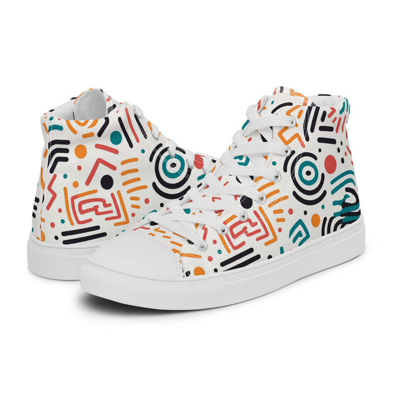 Geo Mix High Top #150 - Canvas High Top Sneakers | HA!LO