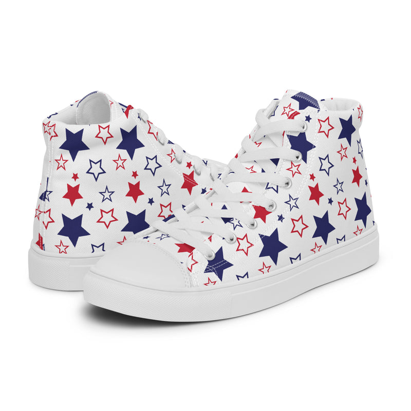 Patriotic Stars High Top #155 - Canvas High Top Sneakers | HA!LO