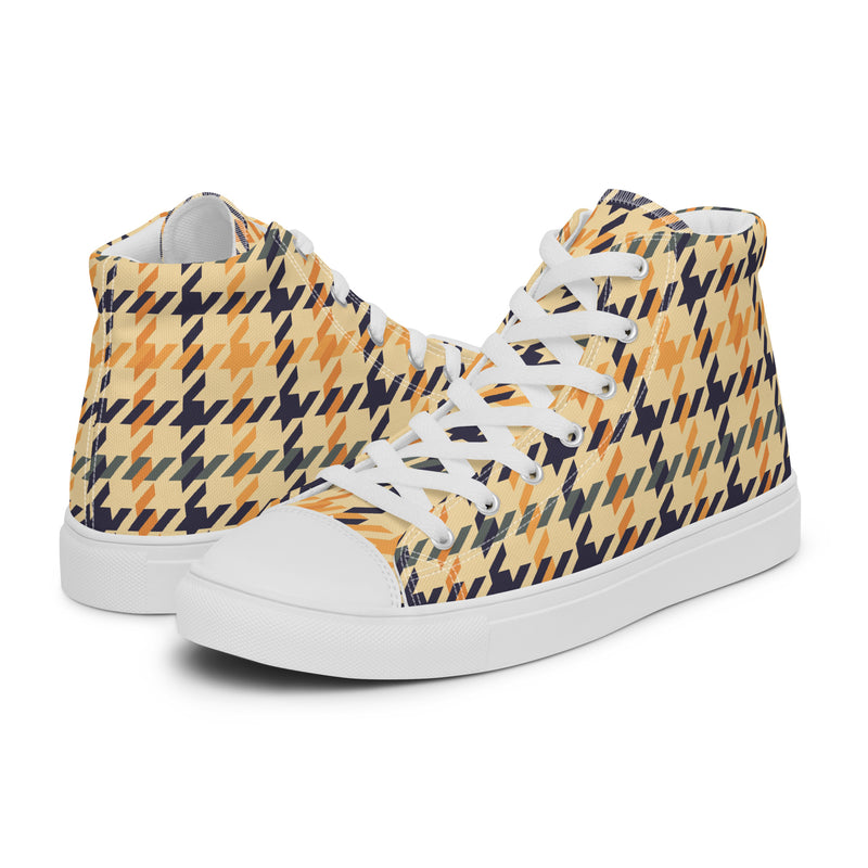 Mustache Gold High Top #164 - Canvas High Top Sneakers | HA!LO