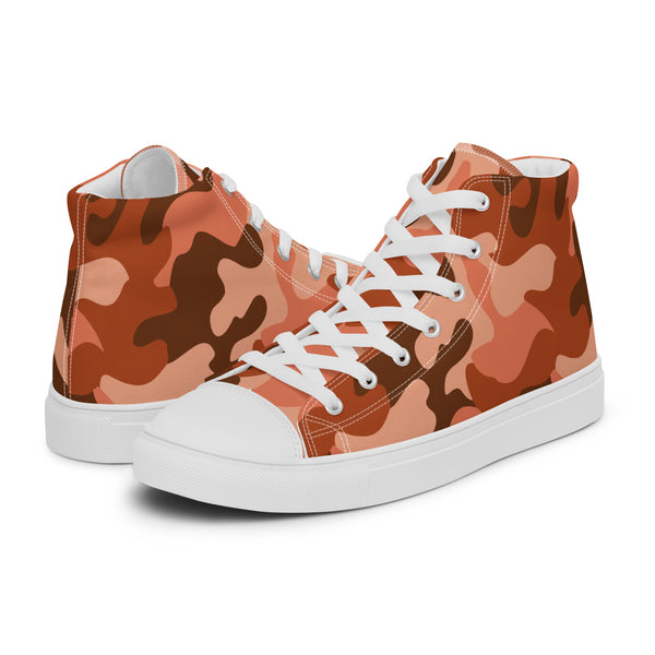 HA!LO Orange Camo #176 Men’s Canvas High Top Sneakers