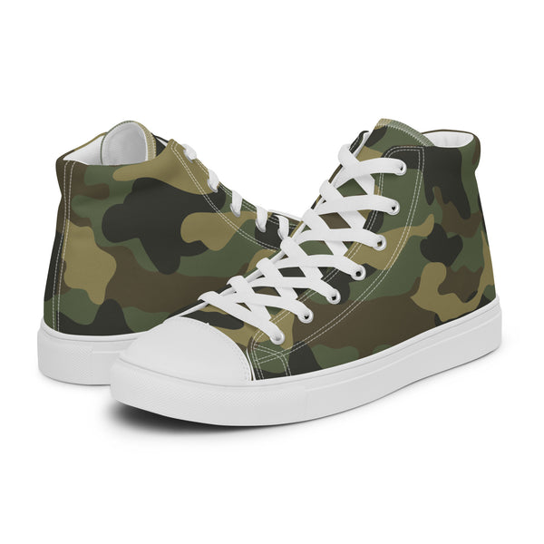 HA!LO Green Camo #177 Men’s Canvas High Top Sneakers