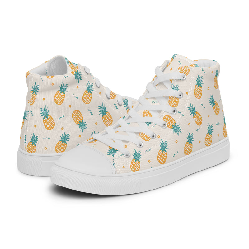 Pineapple Party High Top #184 - Canvas High Top Sneakers | HA!LO
