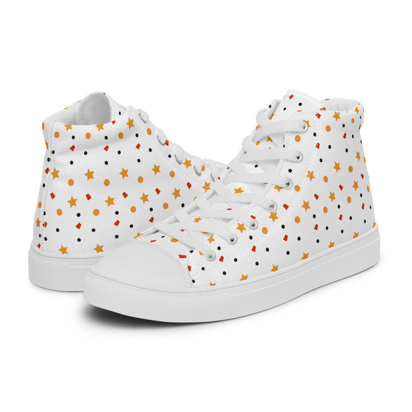 HA!LO Confetti Dot #219 Men’s Canvas High Top Sneakers