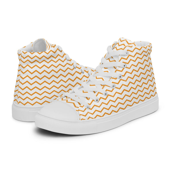 HA!LO Gold Chevron #224 Men’s Canvas High Top Sneakers