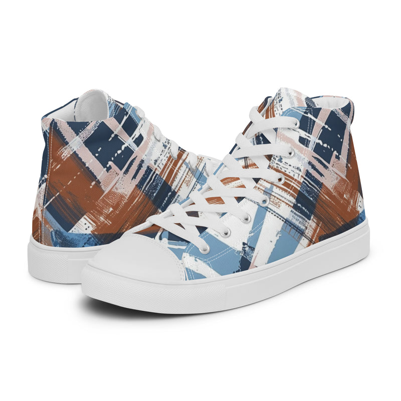 Rustic Plaid High Top #230 - Canvas High Top Sneakers | HA!LO
