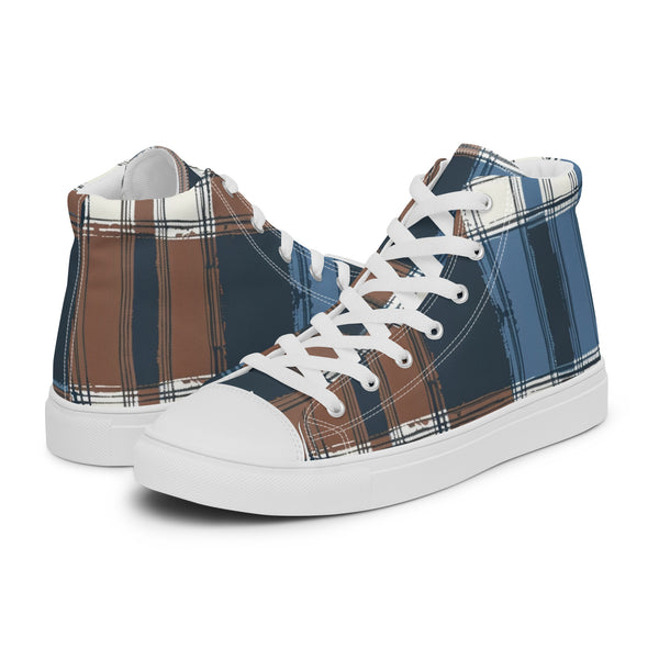 HA!LO Navy Stripe #232 Men’s Canvas High Top Sneakers