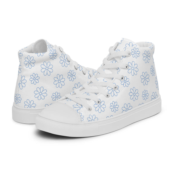 HA!LO White Daisy #235 Men’s Canvas High Top Sneakers