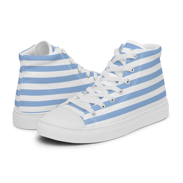 HA!LO Blue Stripe #242 Men’s Canvas High Top Sneakers