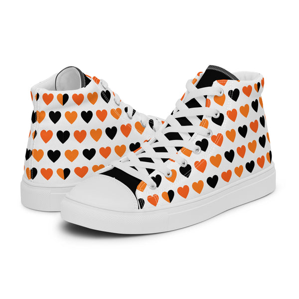 HA!LO Halloween Hearts #248 Men’s Canvas High Top Sneakers
