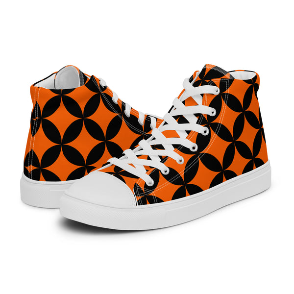HA!LO Halloween Geo #251 Men’s Canvas High Top Sneakers