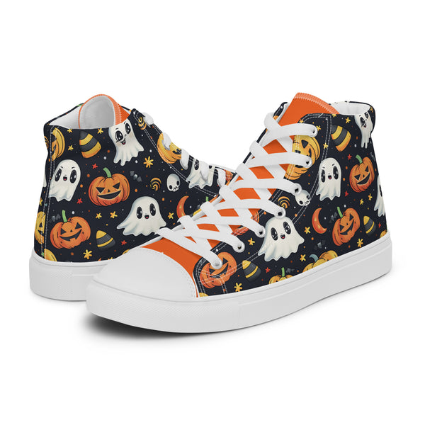 HA!LO Halloween Dark #264 Men’s Canvas High Top Sneakers