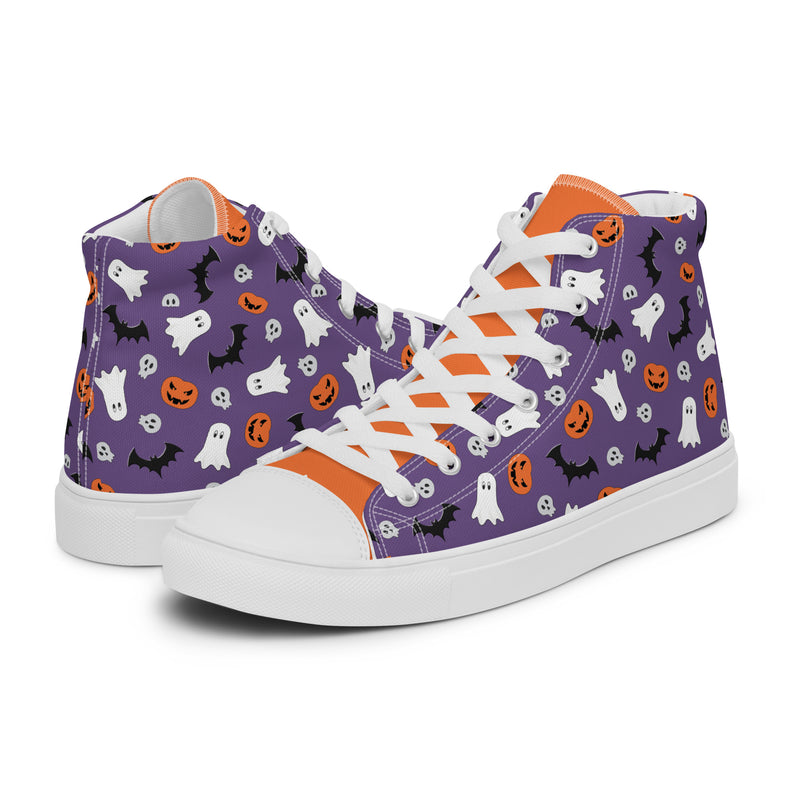 Halloween Purple High Top #268 - Canvas High Top Sneakers | HA!LO