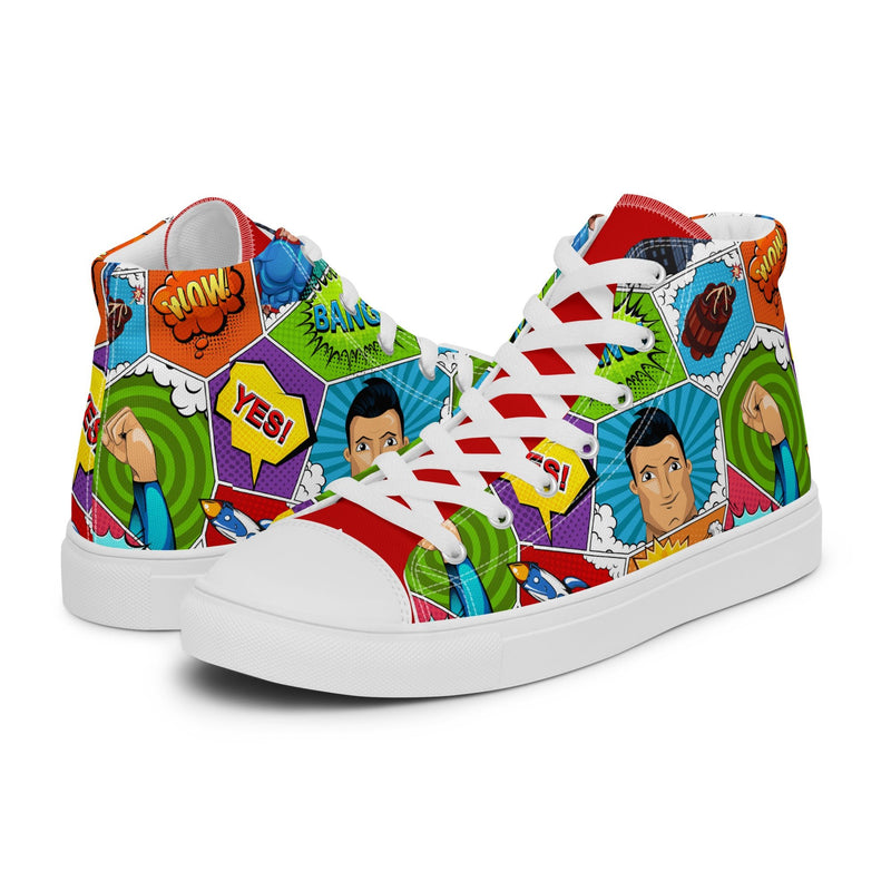 Cartoon Party High Top #276 - Canvas High Top Sneakers | HA!LO