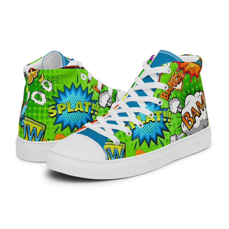Comic Splat High Top #280 - Canvas High Top Sneakers | HA!LO