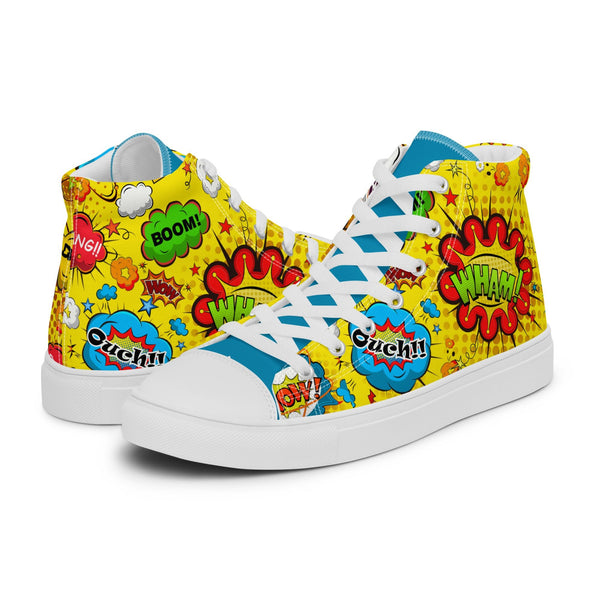 HA!LO Comic Ouch #281 Men’s Canvas High Top Sneakers