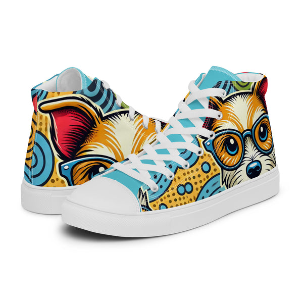 HA!LO Pop Art Doodle #285 Men’s Canvas High Top Sneakers