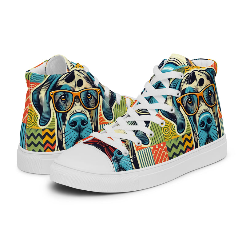 Hipster Hound High Top #287 - Canvas High Top Sneakers | HA!LO