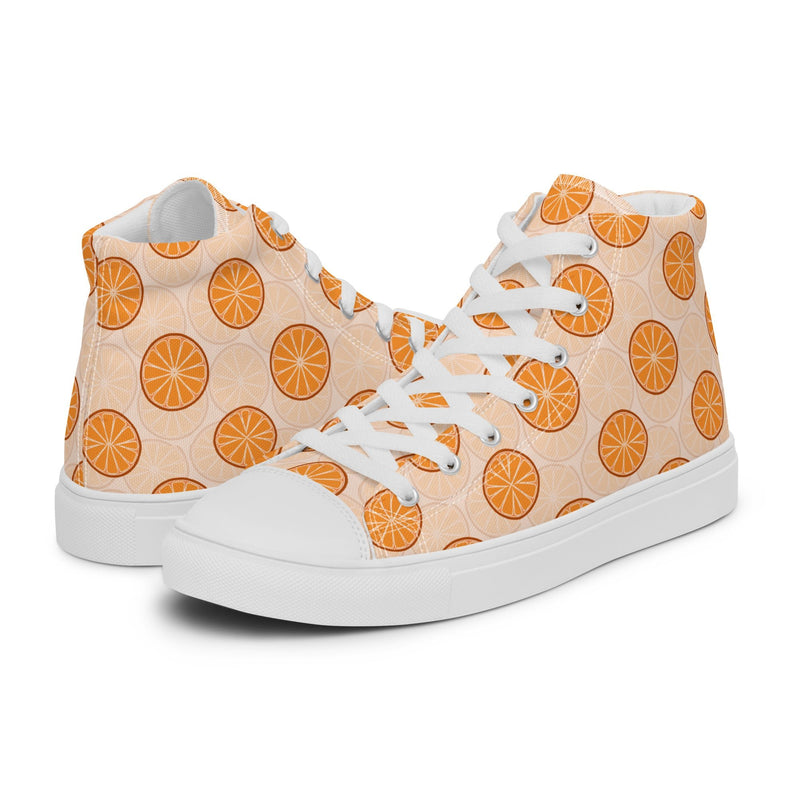 Citrus Slice High Top #307 - Canvas High Top Sneakers | HA!LO
