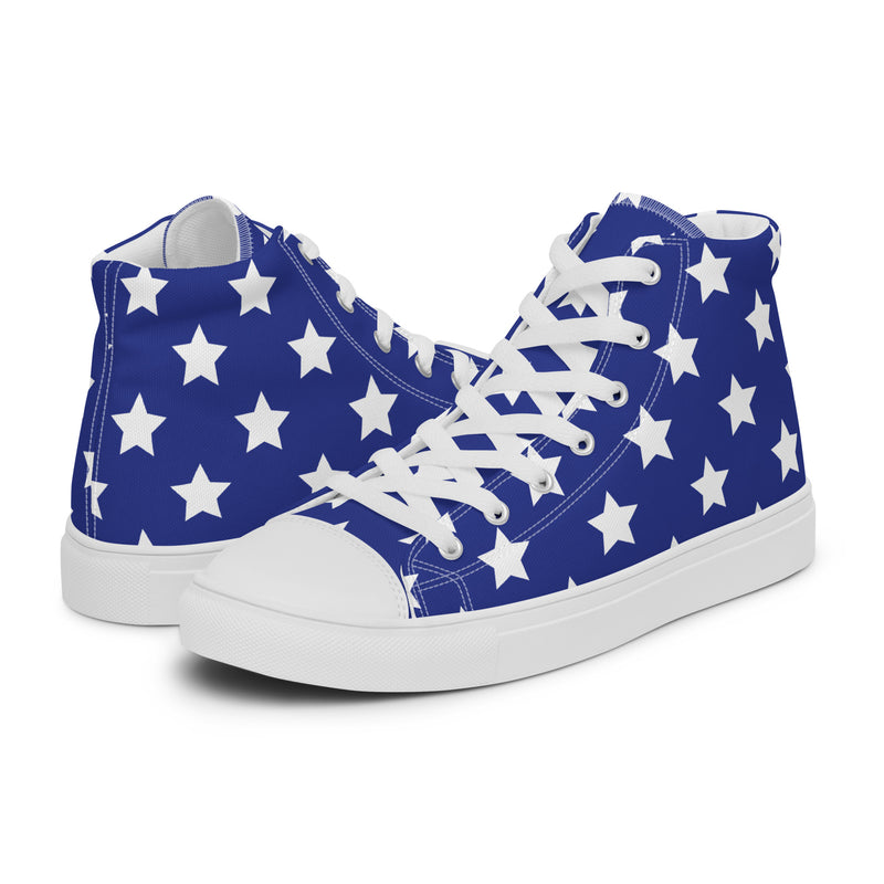 Blue Star High Top #349 - Canvas High Top Sneakers | HA!LO